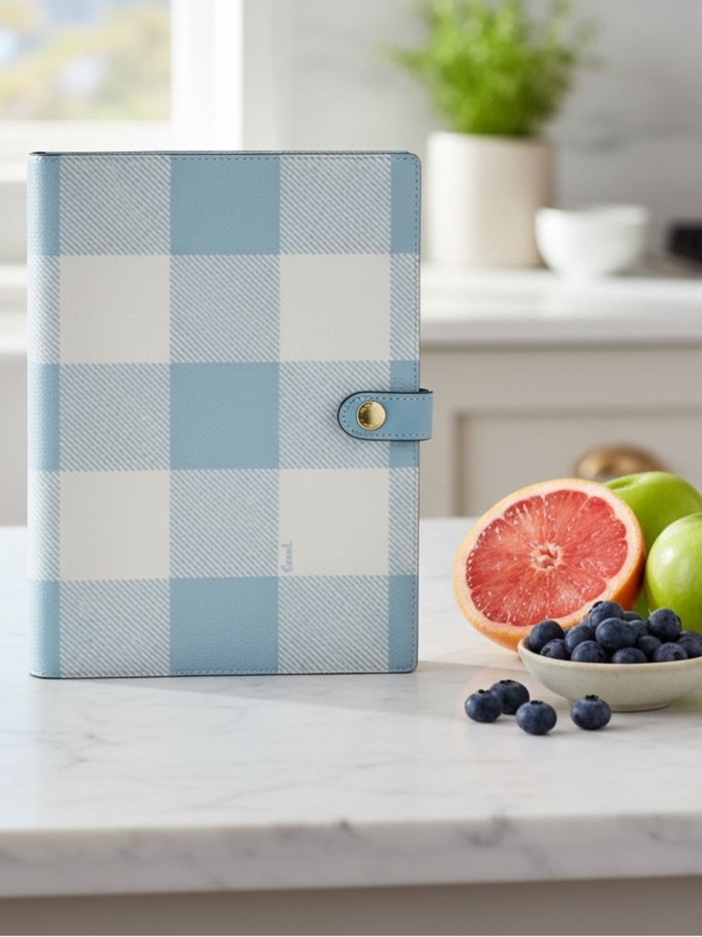 Coach Gingham Print Notebook
